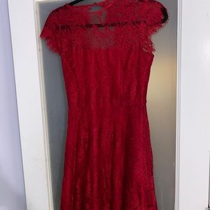 BB dakota red lace skater dress. Size 2